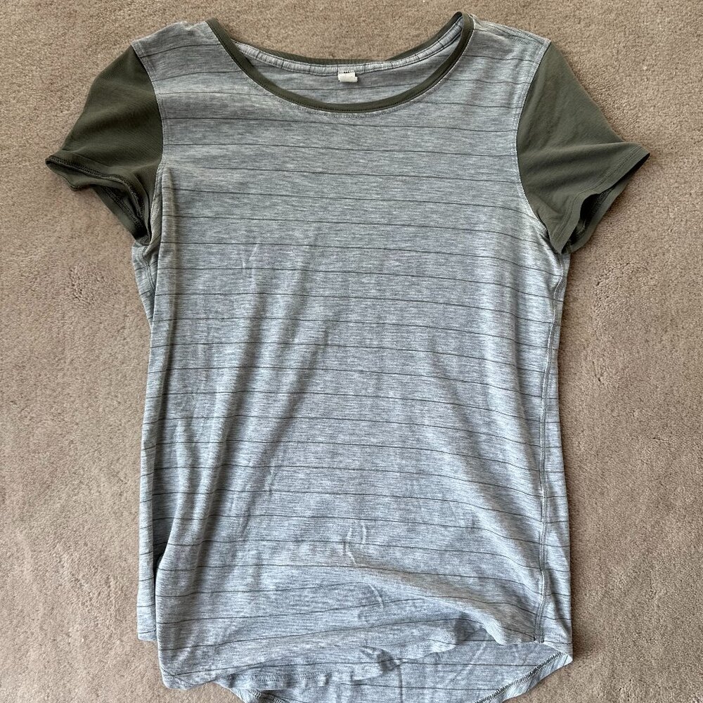 Lululemon Swiftly Tech With Green Sleeves And Str… - image 1